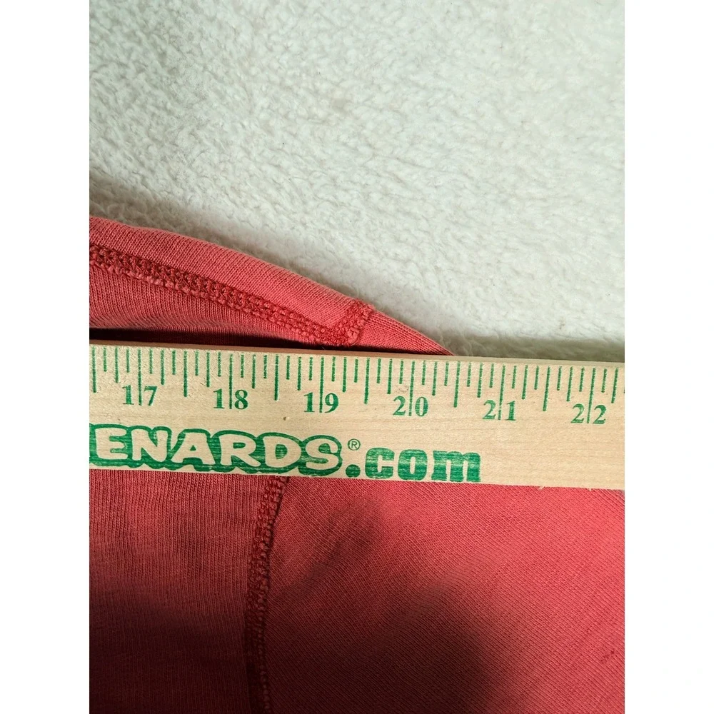 J.Crew Vintage Fleece Crewneck Sweatshirt V-Stitch Men's L Faded Red Coral
